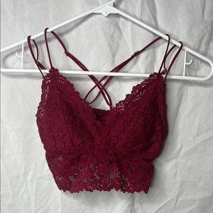 PINK Victoria's Secret Red Lace Bandeau